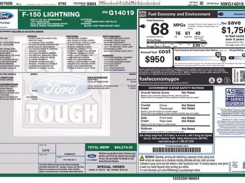 Used 2022 Ford F150 Lightning Lariat AWD/4WD image 5