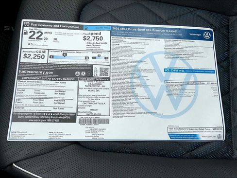New 2026 Volkswagen Atlas Cross Sport SEL Premium R-Line AWD/4WD image 22