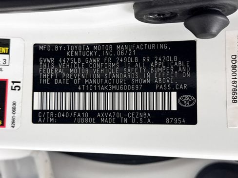 Used 2021 Toyota Camry LE w/ Carpet Mat Package (TMS) FWD image 37