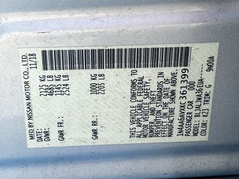 Used 2019 Nissan Maxima 3.5 SV w/ Floor Mat Group FWD image 32