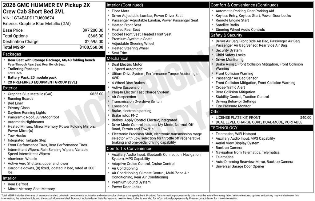 New 2026 GMC Hummer EV 4x4 Crew Cab image 45