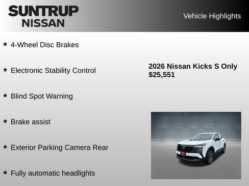 Used 2026 Nissan Kicks S FWD image 30
