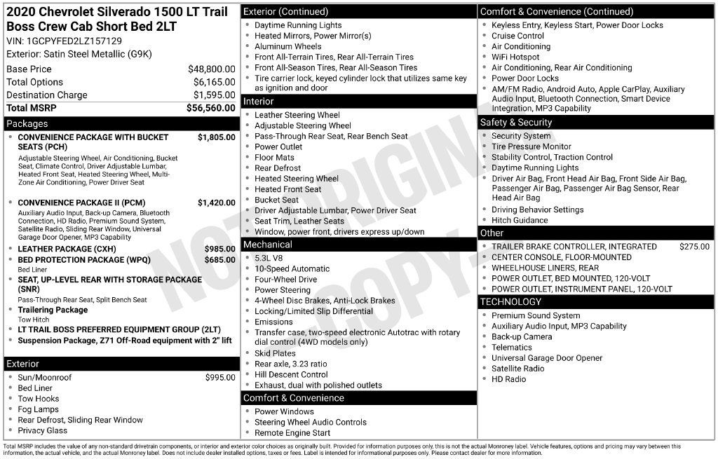 Used 2020 Chevrolet Silverado 1500 LT Trail Boss AWD/4WD image 30
