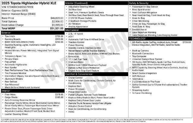 Used 2025 Toyota Highlander XLE AWD/4WD image 33