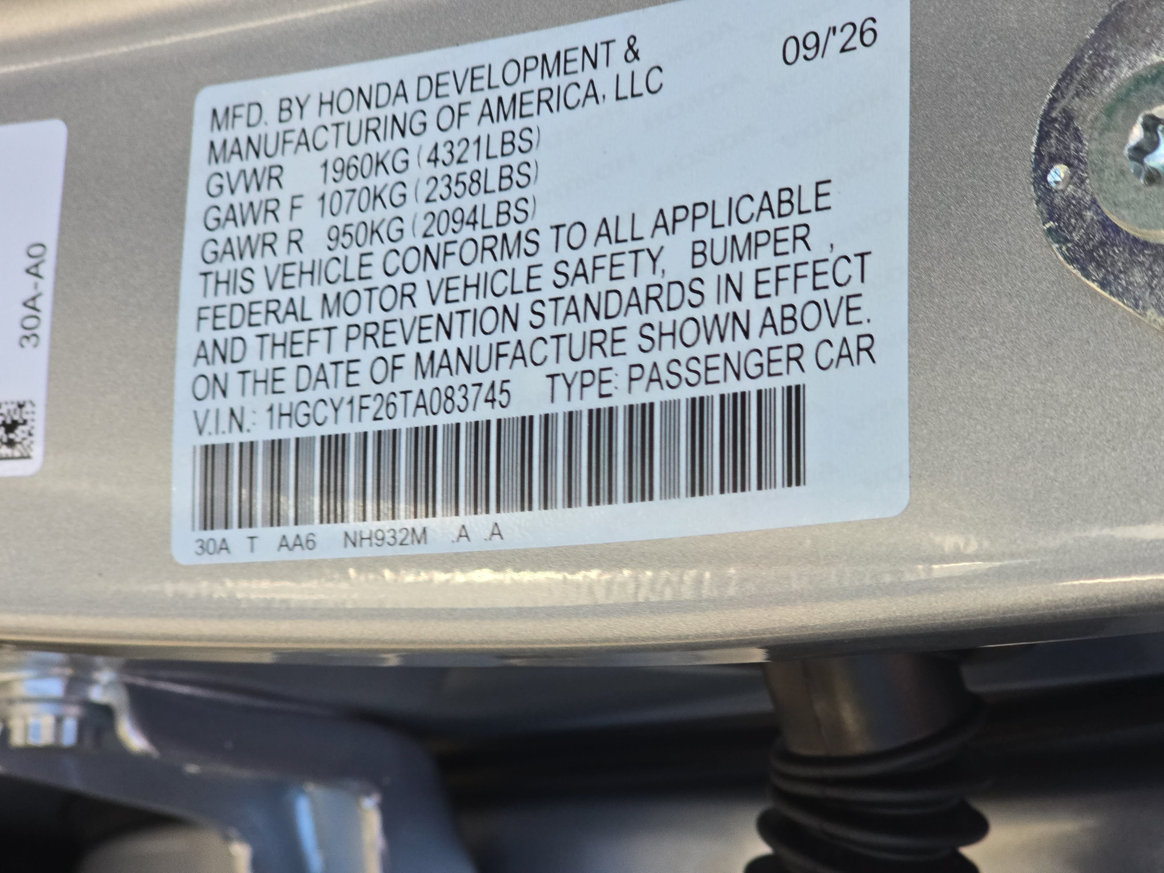 New 2026 Honda Accord LX image 33