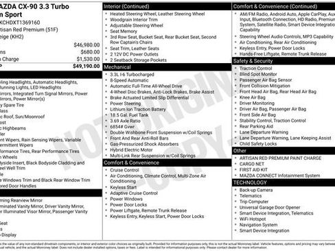 New 2026 MAZDA CX-90 3.3 Turbo w/ Premium Sport Pkg image 37