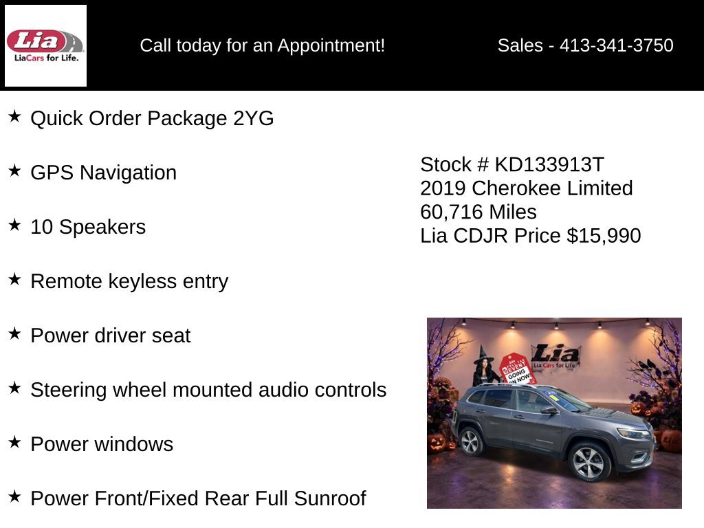 Certified 2019 Jeep Cherokee Limited AWD/4WD image 6