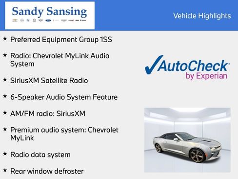 Used 2017 Chevrolet Camaro SS RWD image 7