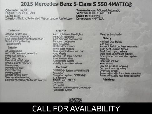 Used 2015 Mercedes-Benz S 550 4MATIC Coupe image 49