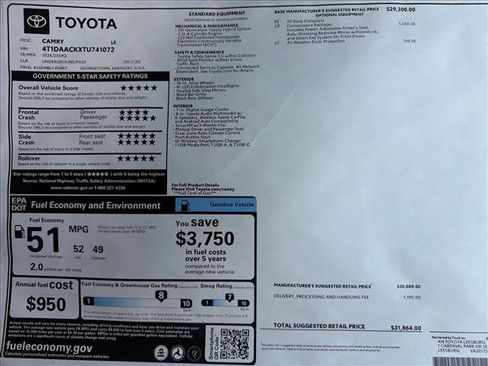 New 2026 Toyota Camry LE FWD image 23