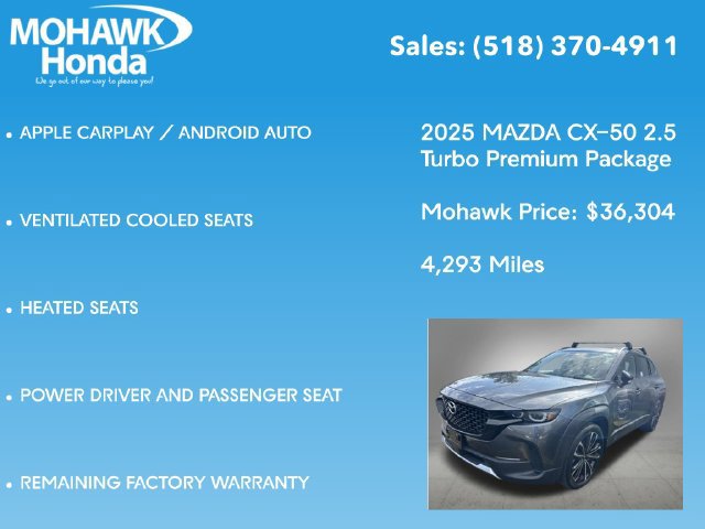 Used 2025 MAZDA CX-50 AWD 2.5 Turbo w/ Weather Package image 7