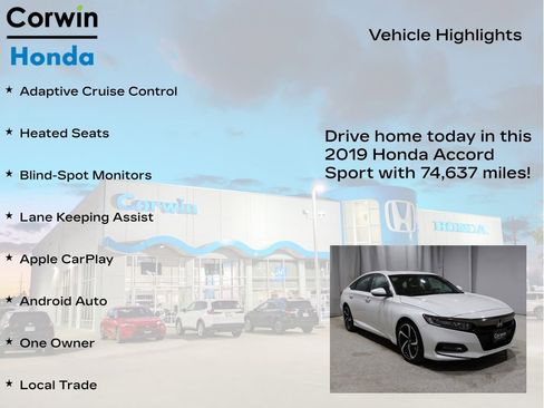 Used 2019 Honda Accord Sport image 6