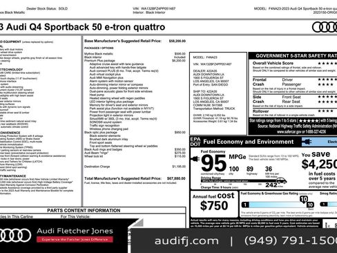 Used 2023 Audi Q4 e-tron Premium Plus w/ Premium Plus image 3