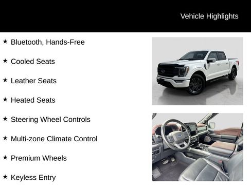 Certified 2023 Ford F150 Lariat w/ Equipment Group 502A High image 21