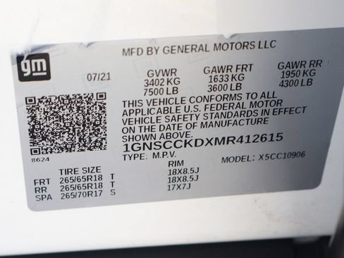 Used 2021 Chevrolet Suburban LT RWD image 60