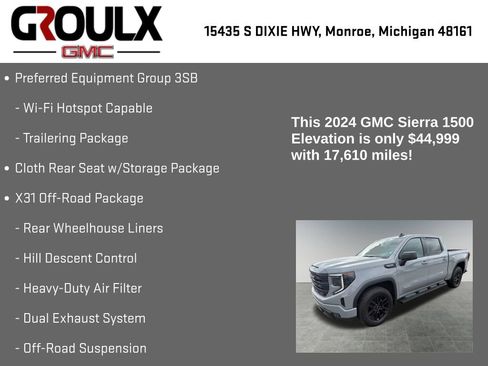 Used 2024 GMC Sierra 1500 Elevation w/ X31 Off-Road Package image 29