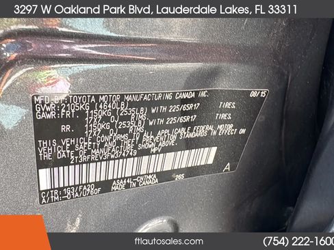 Used 2015 Toyota RAV4 XLE AWD/4WD image 56