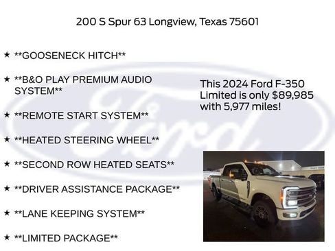Used 2024 Ford F350 Limited w/ FX4 Off-Road Package image 8