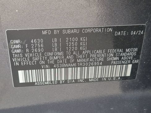 Used 2024 Subaru Legacy Limited AWD/4WD image 26
