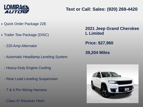 Used 2021 Jeep Grand Cherokee L Limited w/ Luxury Tech Group II AWD/4WD image 8
