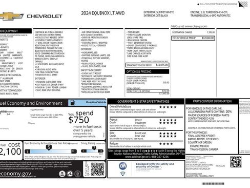 Used 2024 Chevrolet Equinox LT w/ LPO, Floor Liner Package AWD/4WD image 13