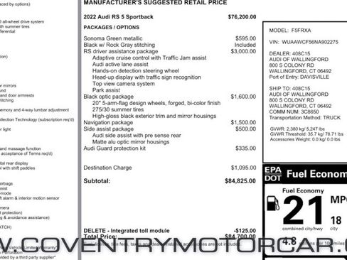 Used 2022 Audi RS 5 Sportback image 18