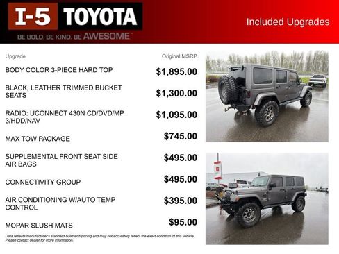 Used 2014 Jeep Wrangler Unlimited Sahara w/ Max Tow Package AWD/4WD image 5