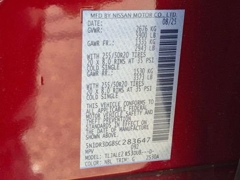 Used 2025 Nissan Pathfinder Platinum w/ Cargo Package FWD image 32