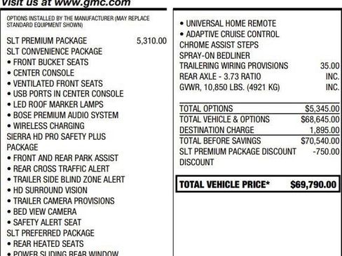 Certified 2024 GMC Sierra 2500 SLT w/ SLT Premium Package AWD/4WD image 2