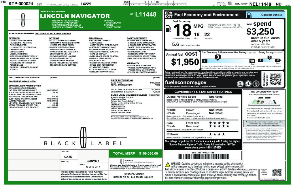 Used 2022 Lincoln Navigator Black Label AWD/4WD image 45