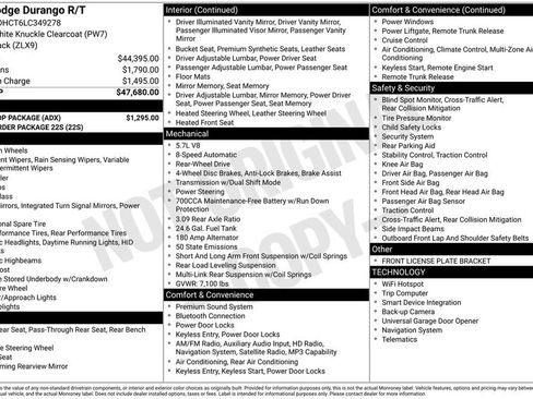Used 2020 Dodge Durango R/T w/ Blacktop Package RWD image 8