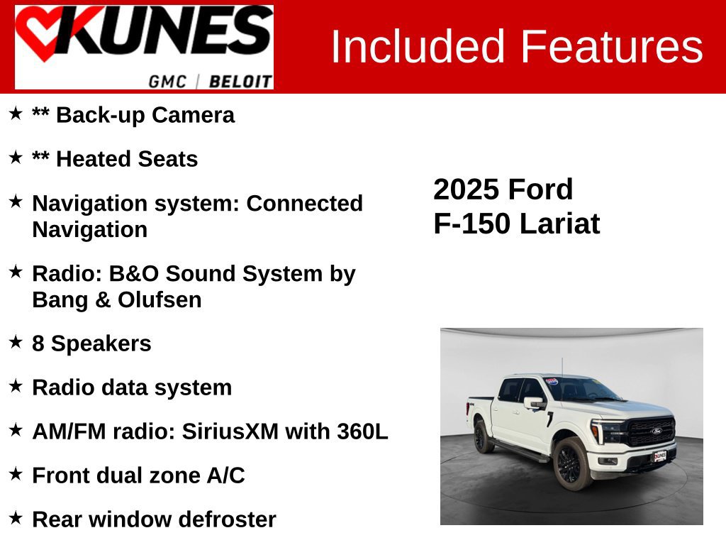 Used 2025 Ford F150 Lariat w/ Bed Utility Package AWD/4WD image 2