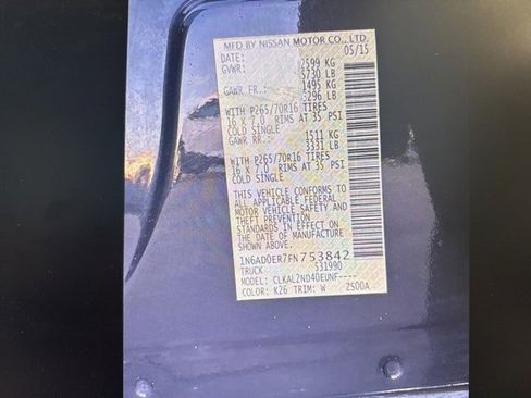 Used 2015 Nissan Frontier SV w/ SV Value Truck Package image 8