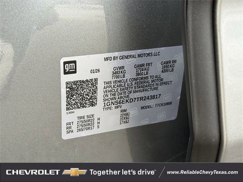 New 2026 Chevrolet Suburban RST w/ Comfort Package image 36