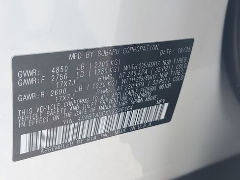 Used 2025 Subaru Outback Premium w/ Popular Package #1A image 30