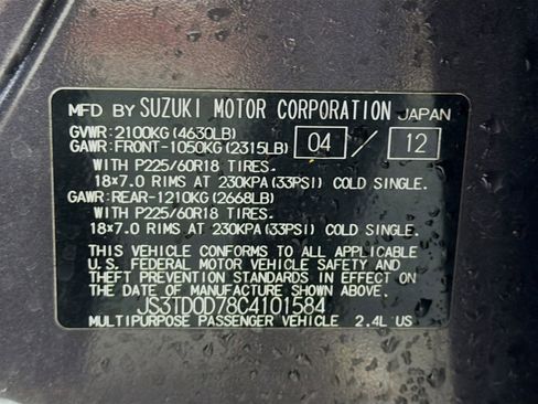 Used 2012 Suzuki Grand Vitara Limited image 34