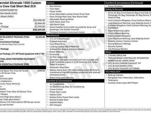New 2026 Chevrolet Silverado 1500 Custom Trail Boss w/ Turbomax Blackout Package AWD/4WD image 4