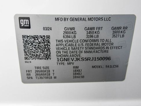 Used 2024 Chevrolet Traverse Z71 w/ LPO, Floor Liner Package image 54