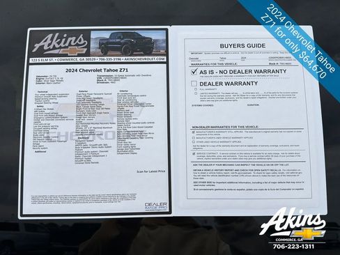 Certified 2024 Chevrolet Tahoe Z71 AWD/4WD image 6