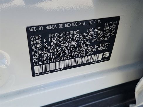 Certified 2025 Honda HR-V LX image 10