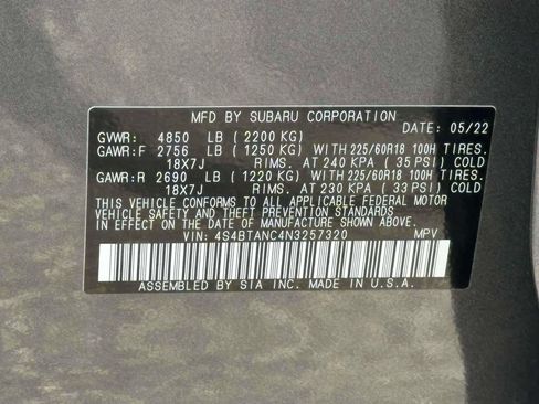 Certified 2022 Subaru Outback Limited AWD/4WD image 16