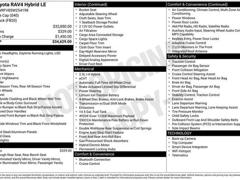 Used 2025 Toyota RAV4 LE AWD/4WD image 2
