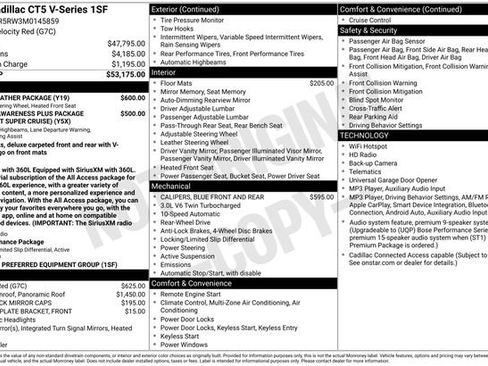 Used 2021 Cadillac CT5 V w/ Cold Weather Package RWD image 38