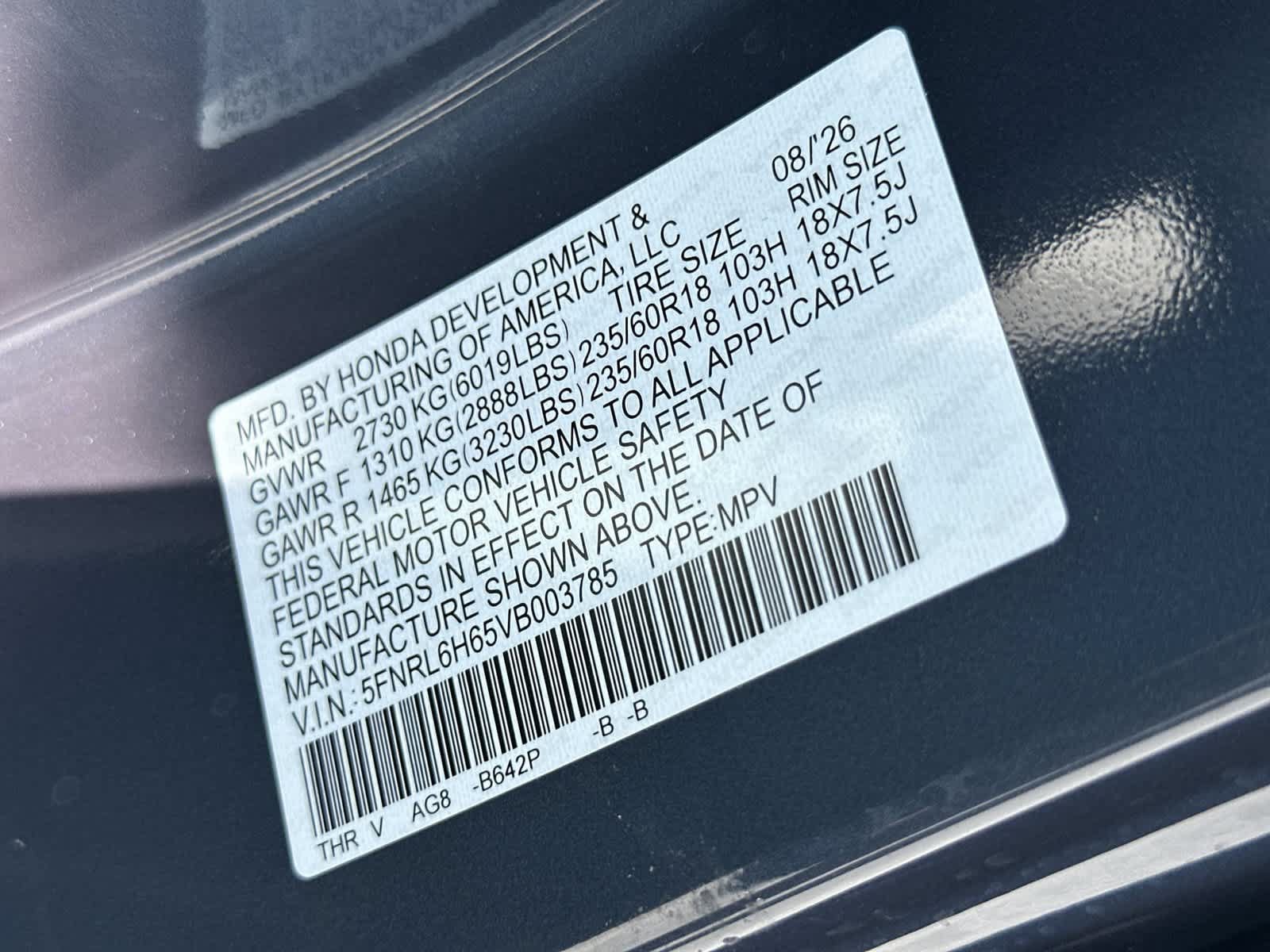 New 2027 Honda Odyssey EX-L image 22