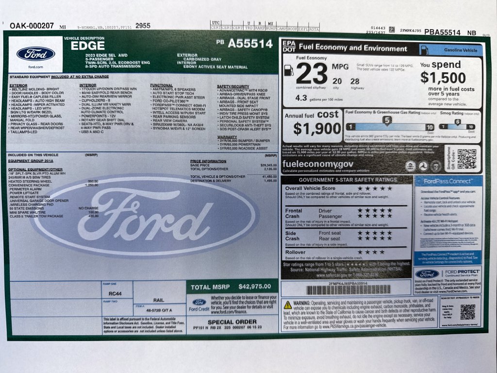 Used 2023 Ford Edge SEL w/ Convenience Package AWD/4WD image 24