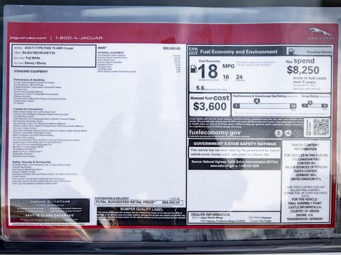 New 2024 Jaguar F-TYPE Coupe AWD image 28