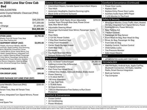 Used 2020 RAM 2500 Lone Star w/ Night Edition image 9