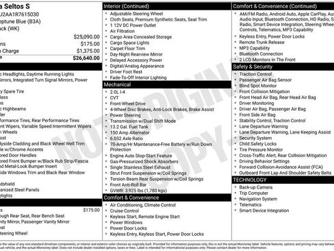 Used 2024 Kia Seltos S FWD image 2