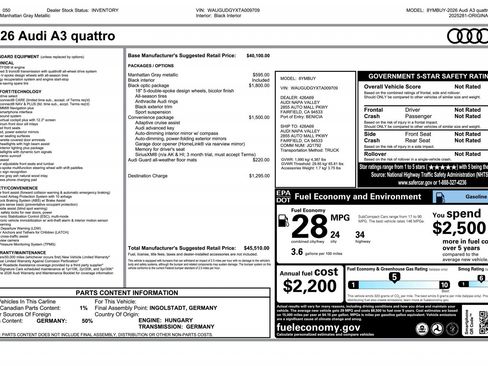 New 2026 Audi A3 2.0T Premium image 4