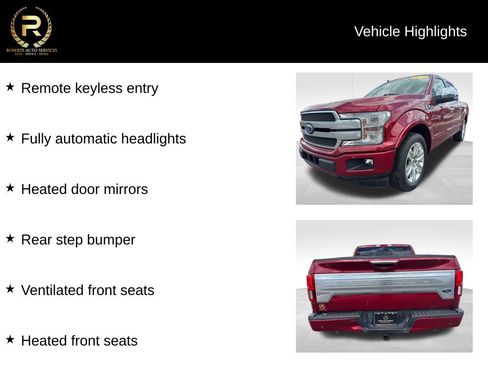 Used 2019 Ford F150 Platinum w/ Trailer Tow Package RWD image 9